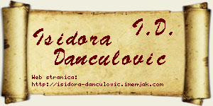 Isidora Dančulović vizit kartica